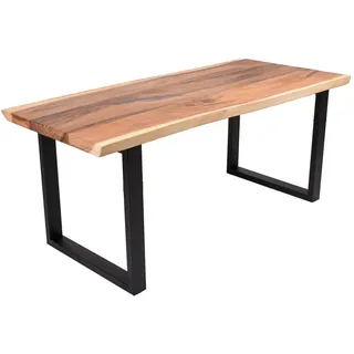 Garden Pleasure TAWAN Gartentisch 180 x 80 x 77 cm Braun/Schwarz