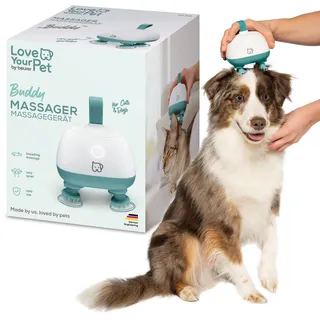 Beurer Love Your Pet Massagegerät 'Buddy' für Hunde und Katzen, sehr leise | Entspannende Kopfmassage und Körpermassage für Haustiere, Anti-Stress-Massage, Silikon-Massageaufsätze, mit Akku