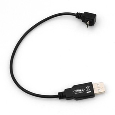System-S kurzes Micro USB Kabel Ladekabel mit Abwärtswinkel 90 Grad Gewinkelt 20 cm