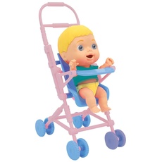 Cicciobello - Freundschaftskinderwagen mit Figur, Spaziergang Kinderwagen, Baby-Set und Windel, für Mädchen ab 3 Jahren, CC018000, Giochi Preziosi
