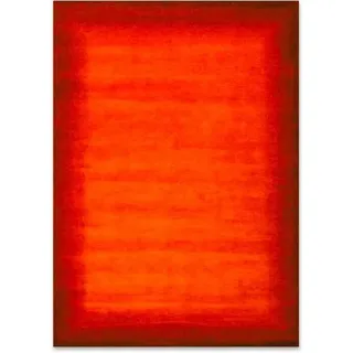 Cazaris Wollteppich , Orange, Rot , Textil , Uni , rechteckig , 200x250 cm , Care & Fair , für Fußbodenheizung geeignet, in verschiedenen Größen erhältlich , Teppiche und Böden, Teppiche, Orientteppiche