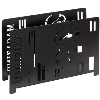Haku-Möbel HAKU Möbel Zeitungsständer 25567 schwarz Metall, DIN A4 quer