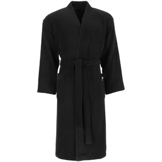 VOSSEN Unisex-Bademantel Schwarz L