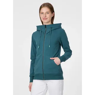 Sweatjacke RAGWEAR "NESKIA ZIP B", Damen, Gr. M, ocean grün, Sweatware, Obermaterial: 95% Baumwolle, 5% Elasthan, unifarben, normal, Rundhals, Sweatjacken Sweatjacke, Dünne Baumwollmischung, innen brushed mit Stickerei auf der Kapuze