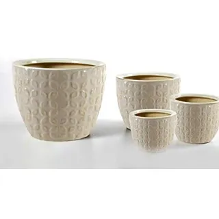 Gicos Cachepot Keramik 4 Stück TDS Beige 757389