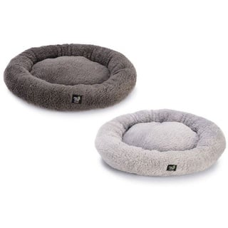 beeztees Minus One rundes Katzenliegebett Quinty H: 6 cm ø: 40 cm hellgrau