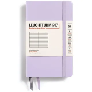 LEUCHTTURM1917 368147 Notizbuch Pocket (A6), Hardcover, 187 nummerierte Seiten, Lilac, Liniert