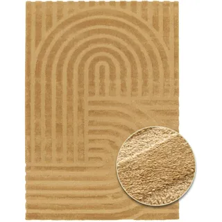 Primaflor Primaflor-Ideen in Textil Teppich »COSMO Swing, Made in Belgium« rechteckig 14 mm Höhe modernes Design, Hoch-Tief Effekt, weicher Flor,