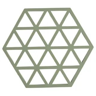 ZONE Denmark Triangles Topfuntersetzer, Hitzebeständig bis 250 °C, Silikon Untersetzer, Dekorative Untersetzer für Töpfe und Pfannen, Spülmaschinenfest, 16 x 14 cm, Rosemary