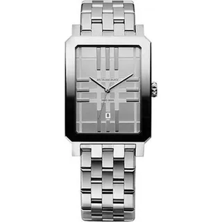 Burberry bu1900 Quarz Uhr Edelstahl Silber 31mm rechteckiges Gehäuse 100m wasserdicht - Silber