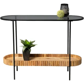 m2 Konsolentisch JASON 107 x 78 x 36 cm braun schwarz