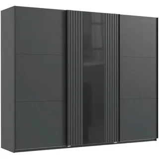 WIMEX Schwebetürenschrank Atlanta 250 x 216 x 65 cm Schwarz/Grau
