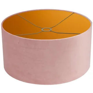 Leuchtenschirm , Rosa , Metall, Textil , zylindrisch , E27 , 35 cm , Lampen & Leuchten, Leuchtenzubehör, Lampenschirme