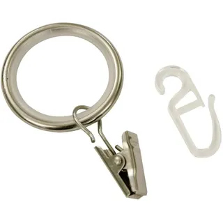GARDINIA Gardinenring »Ally« Serie Gardinenstangen-Set Ally Ø 19 mm, silberfarben