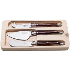 Laguiole Style de Vie Käsemesser-Set Premium Line, 3-teilig, Holzfarbe