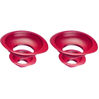 Westmark 2 Einmach-/Marmeladen-Trichter, Trichter-Set, Einfüllstutzen-Durchmesser: 4,2/7,5 cm, Kunststoff, Rot, 11552270 (Packung mit 2)