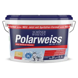 Schöner Wohnen Innenfarbe Polarweiss matt 2,5 l