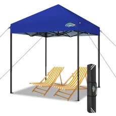 COBIZI pavillon 2x2m Wasserdicht Stabil Winterfest Pop Up faltbar partyzelt FalPavillon 2x2m, Ez auf Outdoor Faltbar Gartenzelt, Partyzelt Faltzelt gartenpavillon, Einstellbare Höhen, Tiefes Blau