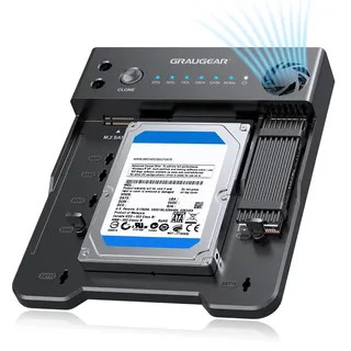 GRAUGEAR Klonstation für M.2, NVMeSATA SSDds 2,5"3,5" HDD