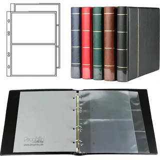 Prophila Collection Banknoten-Album (schwarz) mit 20 Hüllen für 50 Banknoten