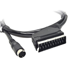 Bild AV3 - Audio/Video Adapterkabel u.a. für XORO HRT 8772/8780 Modelle, SCART Adapter / Anschluss für den XORO Receiver, 1,5 Meter Länge, ACC400513, schwarz