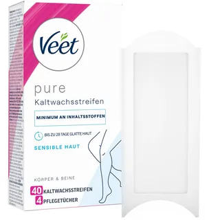 Veet Pure Kaltwachsstreifen Körper, Arme & Beine 20 St.