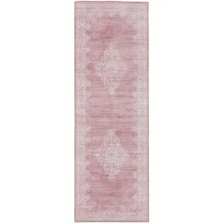benuta Pop Läufer Laury Rosa 80x240 cm , Textil , Orientalisch , Rechteckig , 80x240 cm , Gots , wasserabweisend , Teppiche und Böden, Teppiche, Teppichläufer, Läufer