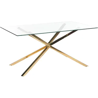 Beliani Cora 160 x 75 x 90 cm transparent/gold