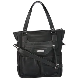 s.Oliver (Bags) Casual Pocket Shopper 39.310.94.8875, Damen Shopper, Schwarz (Schwarz 9999), 31x34x10 cm (B x H x T)