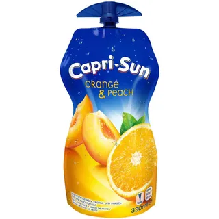 Capri Sun Orange und Peach Erfrischungsgetränk Mehrfrucht 330ml