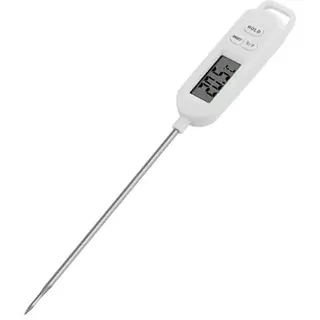 Romon Fleischthermometer, Kabellos Einstechthermometer Digital mit 15cm IPX7 Sonde, Messbereich -30°C bis 300°C – Weiß Digital Meat Thermometer mit LCD Display für Grill, Steak, Backen, Babybrei