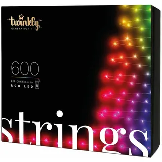 Twinkly LED-Lichterkette 48 m Schwarz