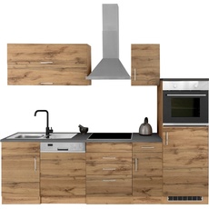 Bild von MÖBEL Küchenzeile »Colmar«, ohne E-Geräte, Breite 270 cm, braun