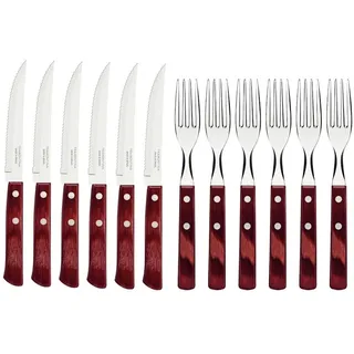 Tramontina Steak-/Pizzabesteck 12-tlg. rot