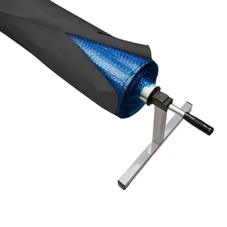 Uposao Pool Planenaufroller Abdeckung,490*96cm Schwimmbadrolle Aufrollvorrichtung Mit Klettverschluss Kordelzug Schwimmbadabdeckung wasserdichte Poolabdeckungen Schutzplane Abdeckhaube Aufrollsystem