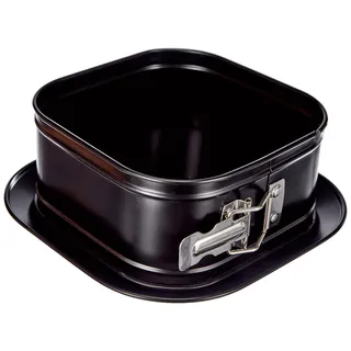 Ibili 826517 Springform-Set quadratisch mit extra Boden, Stahlblech, schwarz, 17 x 17,x 8 cm, cm, 2-Einheiten