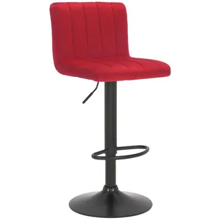CLP Barhocker Samt rot , Rot , Metall , 41x87x49 cm , Esszimmer, Barmöbel, Barhocker