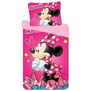 kupma Minnie Mouse Baumwolle Lila 140 x 200 cm + 70 x 90 cm