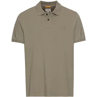 Poloshirt CAMEL ACTIVE, Herren, Gr. XL, khaki, Piqué, Obermaterial: 100% Baumwolle, unifarben, normal hüftbedeckend, Rundhals, Shirts Poloshirt, mit Logo-Stickerei