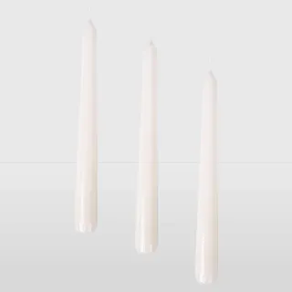 La Briantina Dekokerzen, weiß, Höhe 20 cm x Ø 2 cm