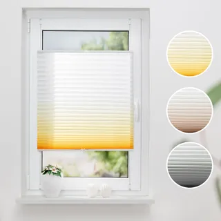 K-HOME Plissee »Farbverlauf Sunrise« Lichtschutz ohne Bohren verspannt