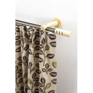 GARESA Vorhangstange Knopf 1-läufig Ø 20 mm 220 cm Beige