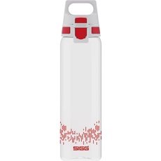 Bild Total Clear ONE MyPlanetTM Red Trinkflasche (0.75 L), BPA-freie und auslaufsichere Trinkflasche, bruchfeste Sport Trinkflasche aus Tritan mit Fruchtfilter, Rot
