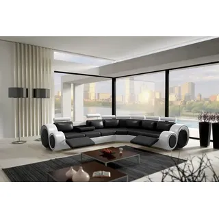 Ecksofa Berlin Eckcouch +USB Polster Wohnlandschaft Eck Garnitur Relaxfunktion