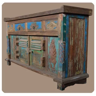 Massivholz-Kommode "Java 2" aus Alt-Teak i Stil: Vintage-Boho-Shabby i Simandra