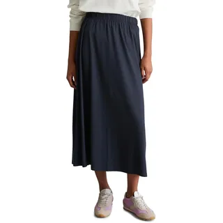 Jerseyrock MARC O'POLO DENIM, Damen, Gr. XL, blau depths, Web, Obermaterial: 97% Viskose, 3% Elasthan, ausgestellt ca. Mitte Wade, Röcke Jerseyrock, aus LENZING ECOVERO, ausgestellt