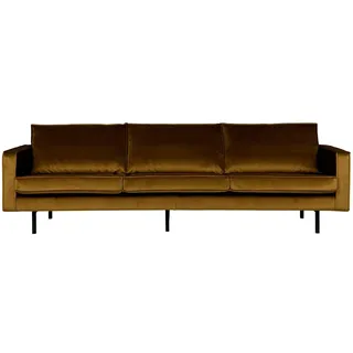 Woood Sofa Samt 3-Sitzer Honig