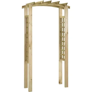 vidaXL Rosenbogen 110/60/210 cm, aus Massivholz Kiefer , Braun , Holz , 60x220x110 cm , Dekoration, Gartendeko