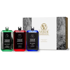 Verde Esmeralda - Natives Olivenöl Extra - Packung Edelsteine ​​3x500ml. Öl aus Jaén (Picual, Royal, Bio)... (Geschenkbox 3 x 500ml, Picual, royal, organic)