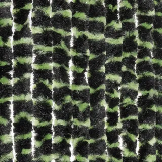 Türvohang Flauschvorhang viele Farben Größen Fliegen Insektenschutz Camping Wohnwagen - grün-schwarz-gestreift - 56 - 100 cm X 185 - 220 cm X 185 - 220 cm